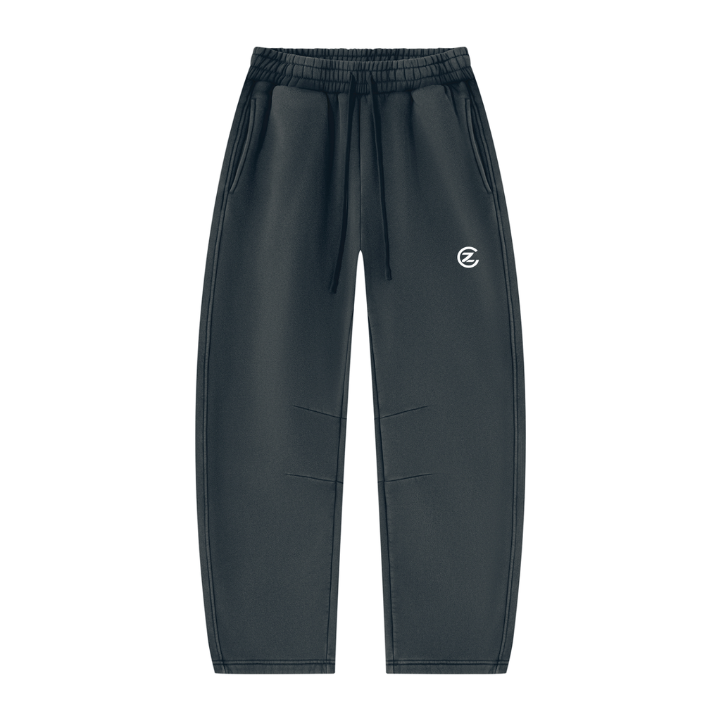 Unisex Vintage Wash Barrel Leg Fleece Sweatpants