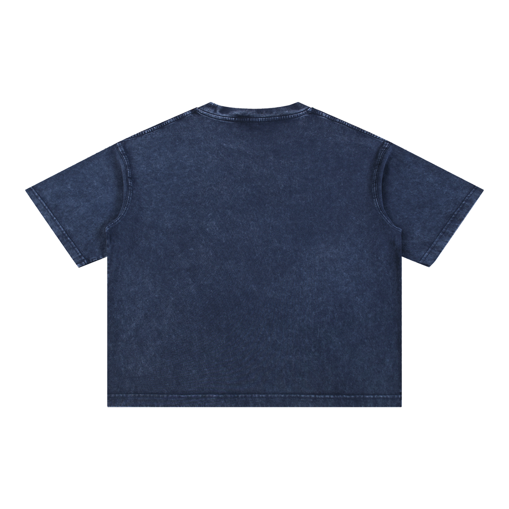 Mineral Wash Boxy Cotton T-Shirt (No Logo)