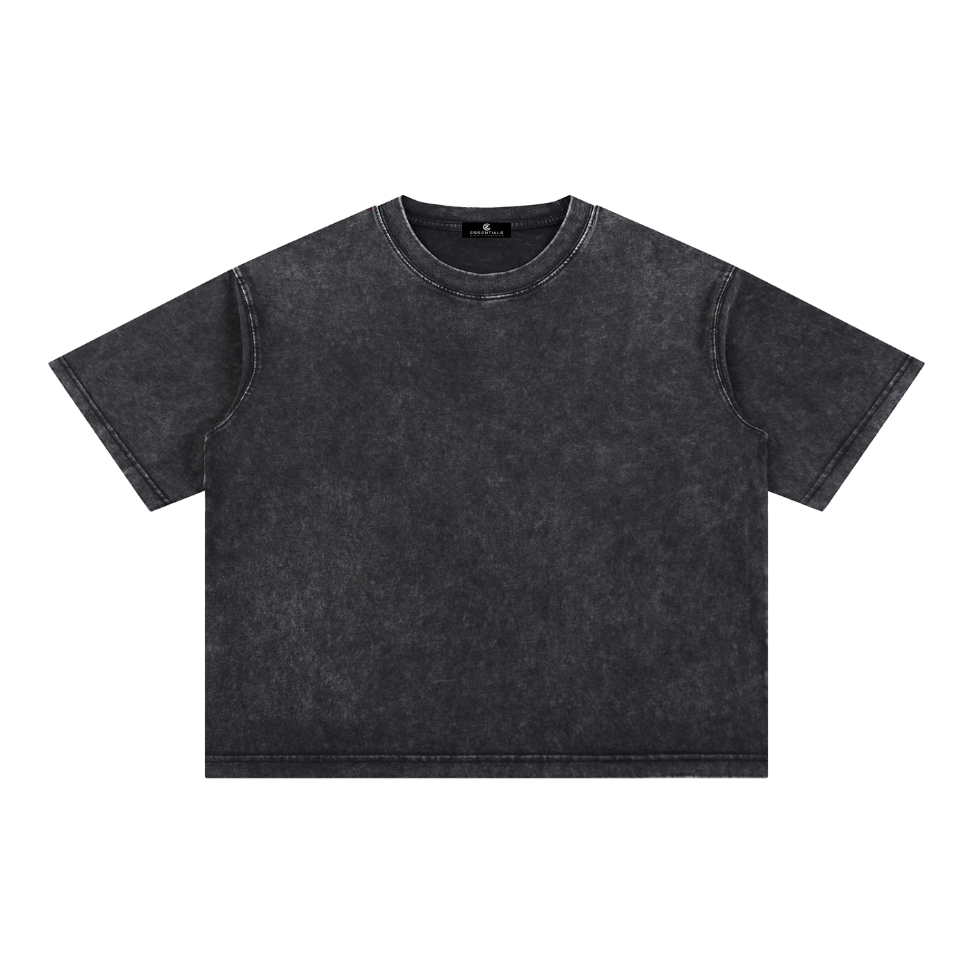 Mineral Wash Boxy Cotton T-Shirt (No Logo)