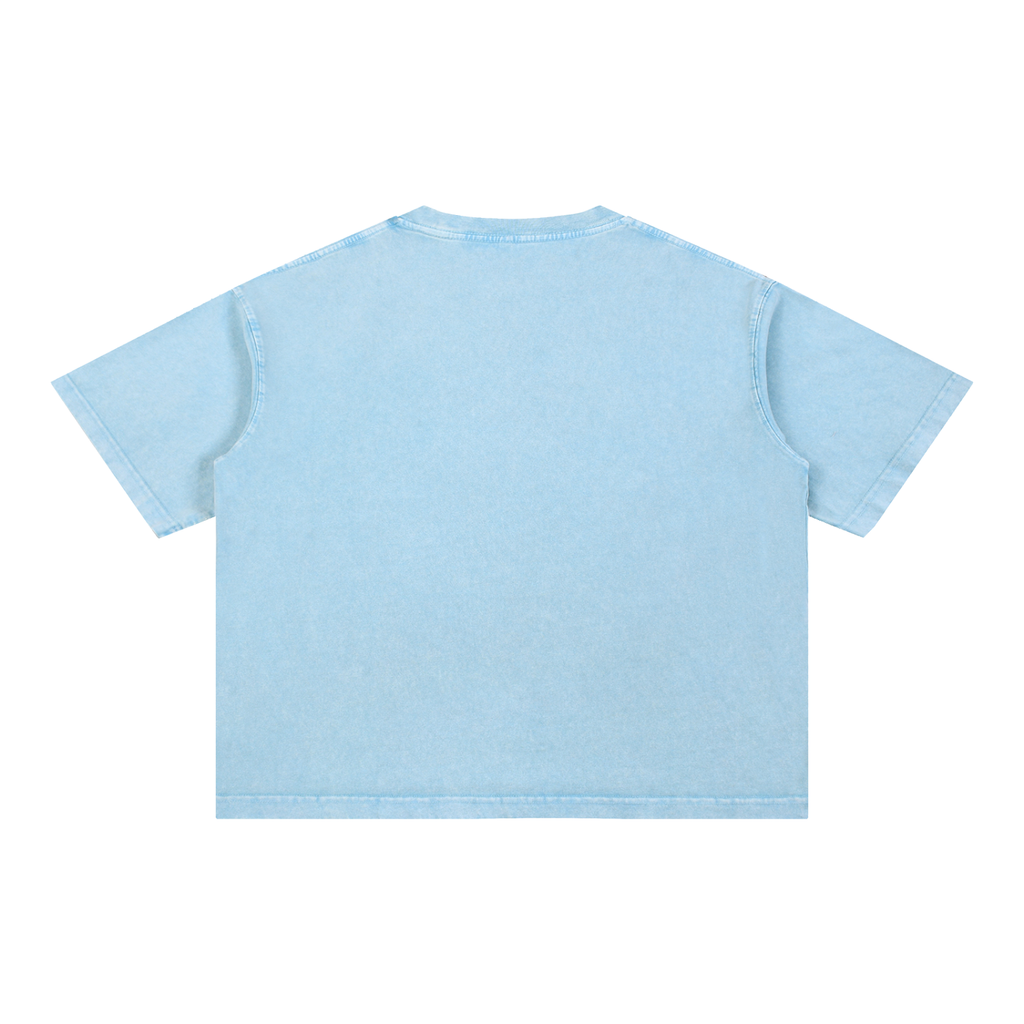 Mineral Wash Boxy Cotton T-Shirt (No Logo)