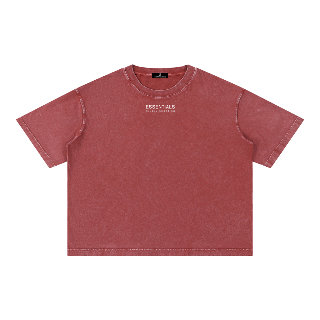 Mineral Wash Boxy Cotton T-Shirt