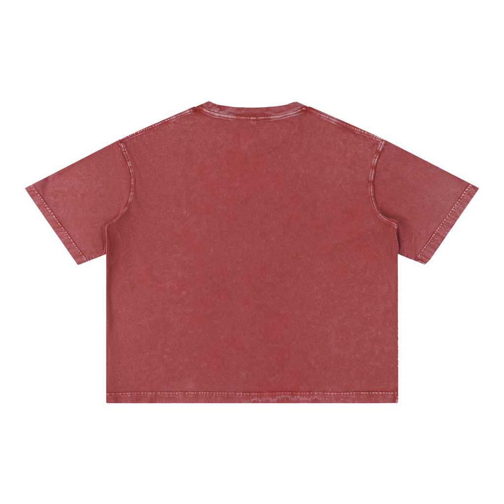 Mineral Wash Boxy Cotton T-Shirt (No Logo)