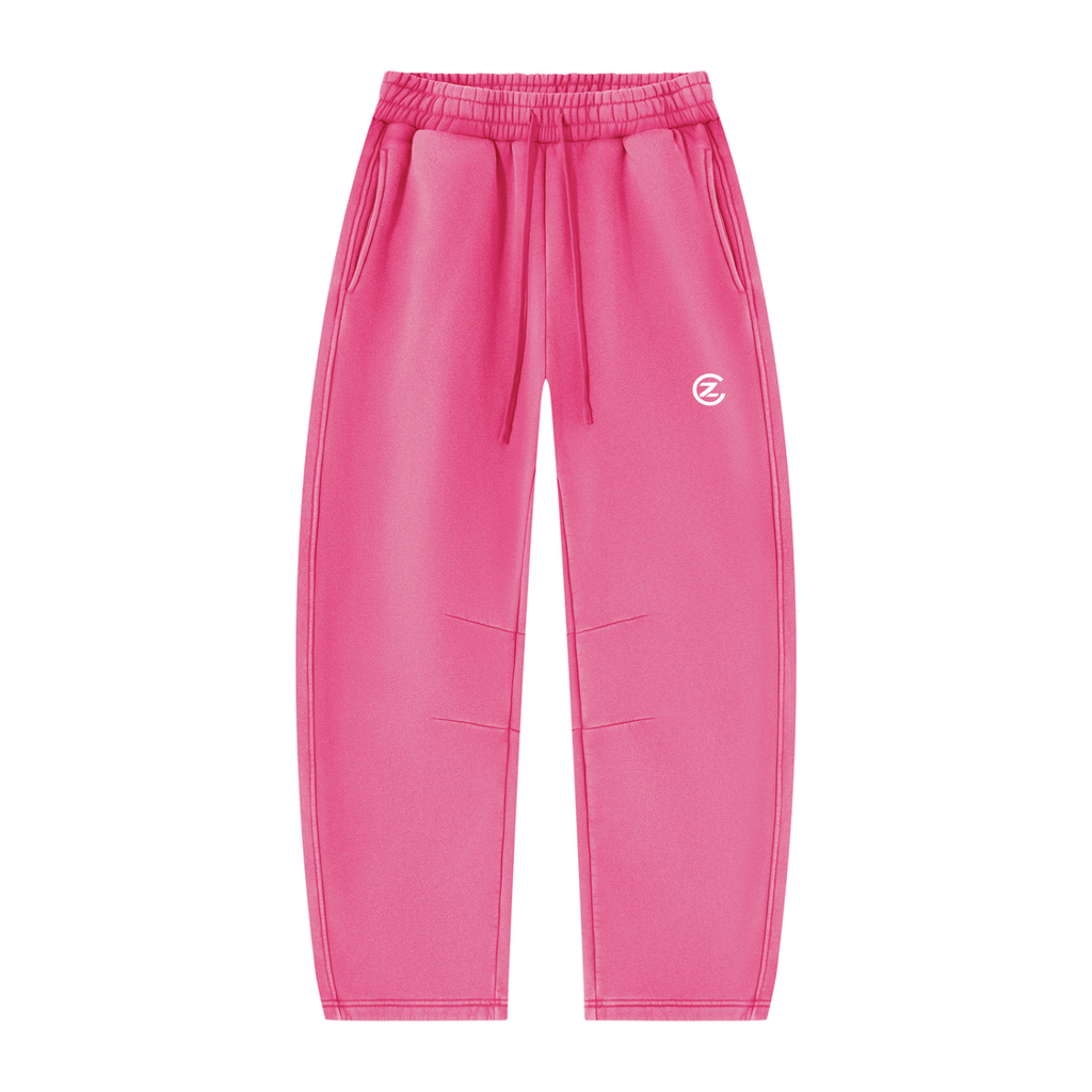 Unisex Vintage Wash Barrel Leg Fleece Sweatpants