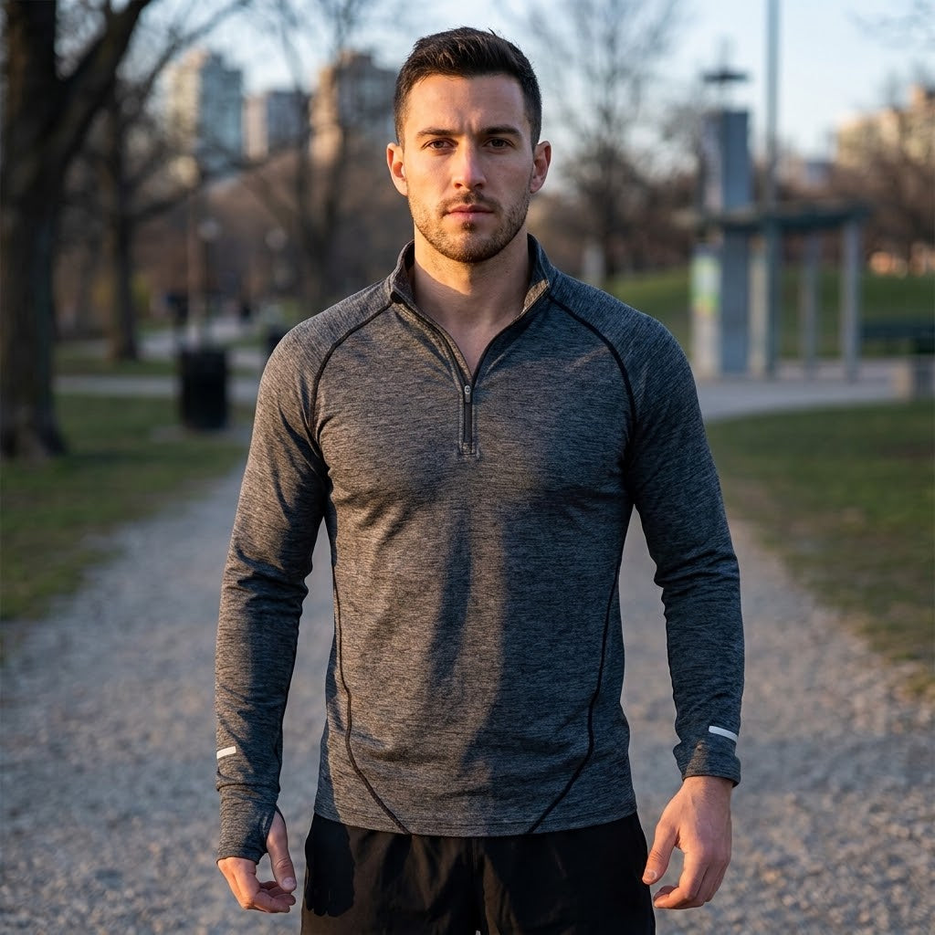 Men's Quarter-Zip Raglan Training T-Shirt