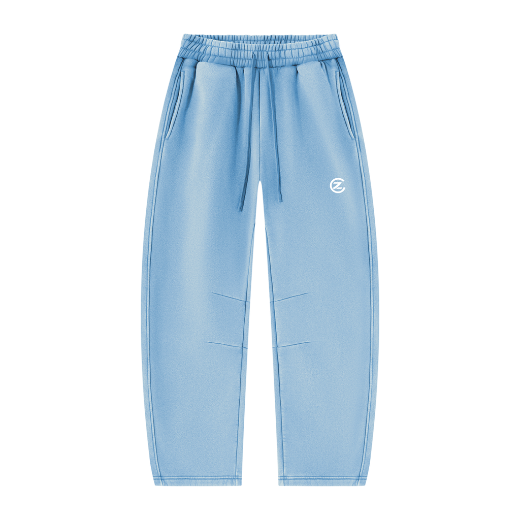 Unisex Vintage Wash Barrel Leg Fleece Sweatpants