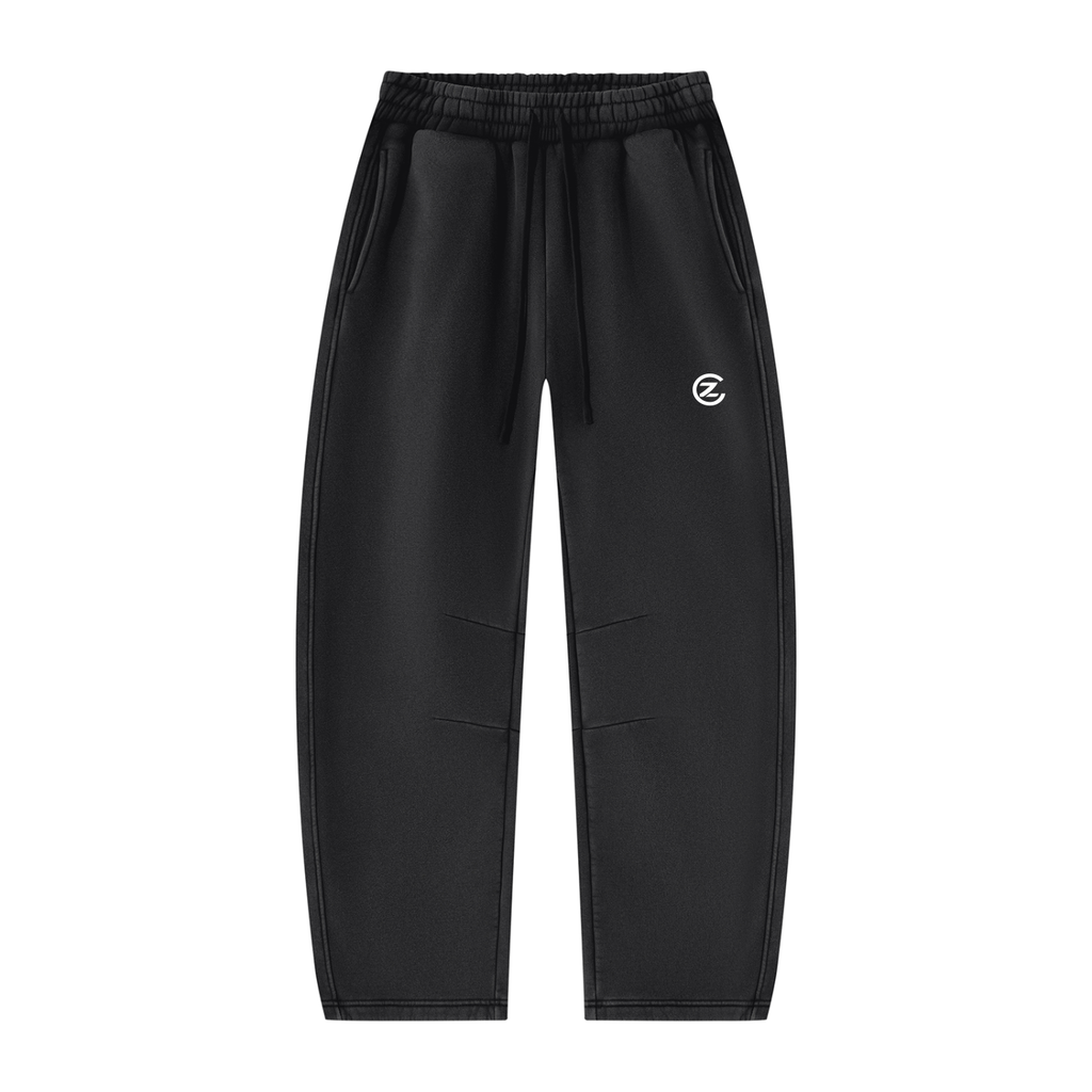 Unisex Vintage Wash Barrel Leg Fleece Sweatpants