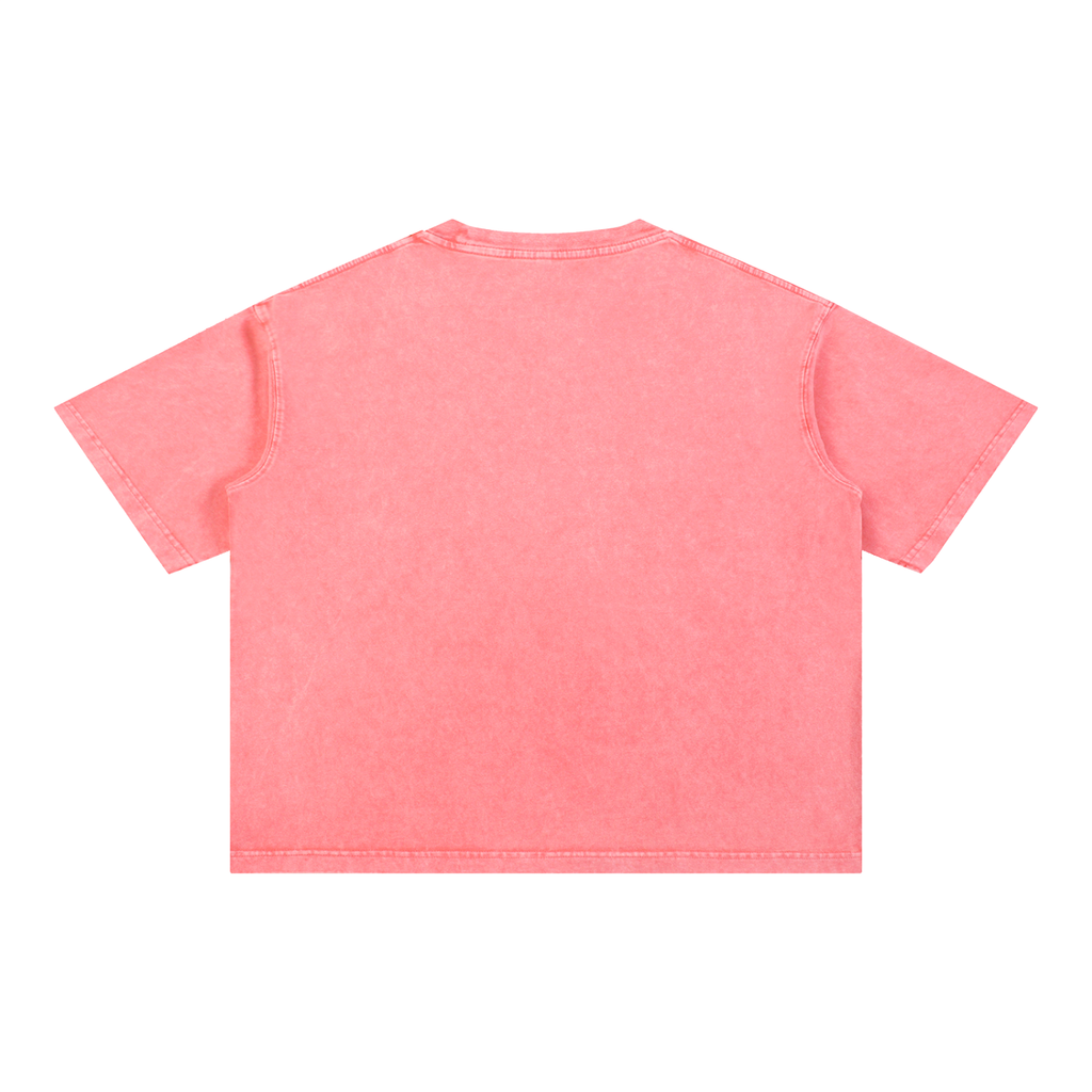 Mineral Wash Boxy Cotton T-Shirt (No Logo)