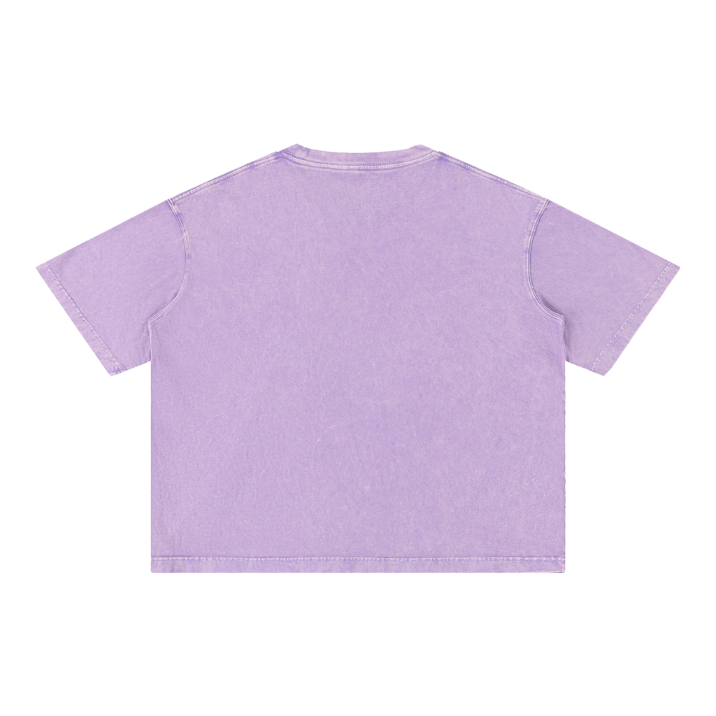 Mineral Wash Boxy Cotton T-Shirt (No Logo)