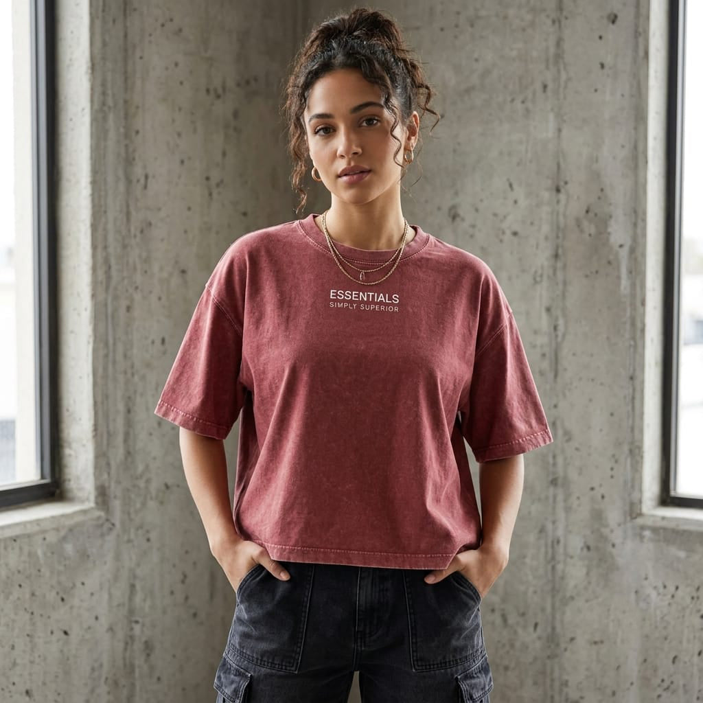 Mineral Wash Boxy Cotton T-Shirt