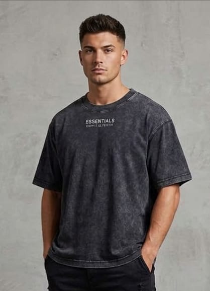 Mineral Wash Boxy Cotton T-Shirt