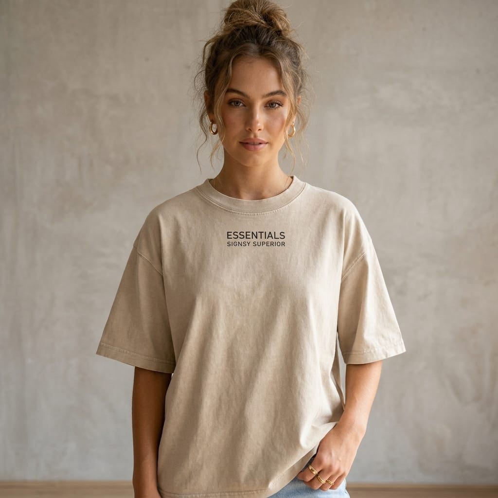 Mineral Wash Boxy Cotton T-Shirt