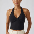 Women’s Ruched Halter Yoga Tank Top