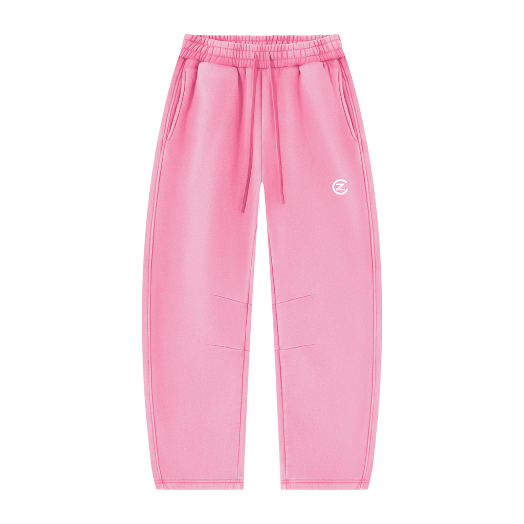 Unisex Vintage Wash Barrel Leg Fleece Sweatpants