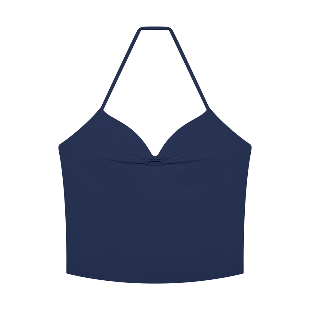 Women's Ruched Halter Yoga Tank Top