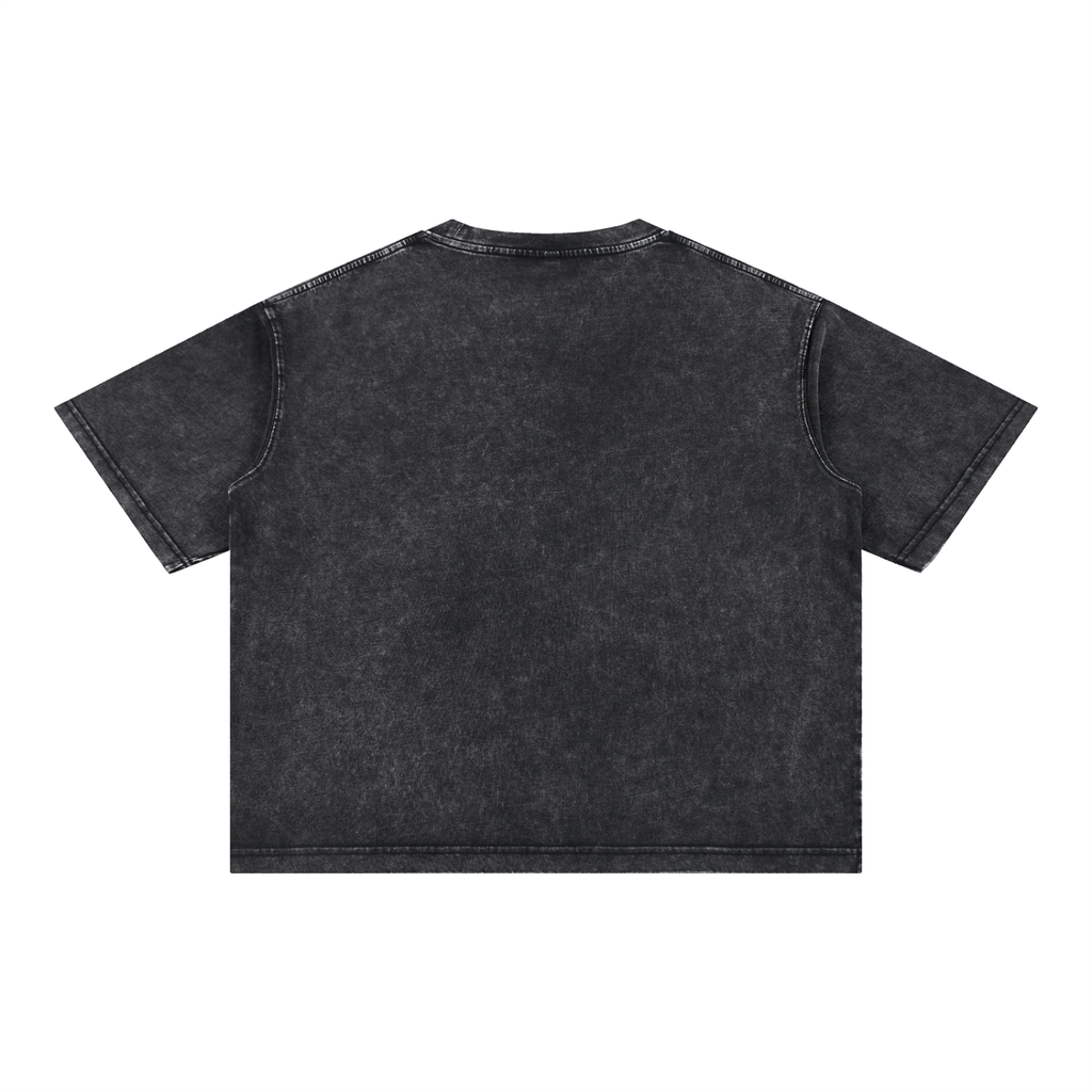 Mineral Wash Boxy Cotton T-Shirt (No Logo)