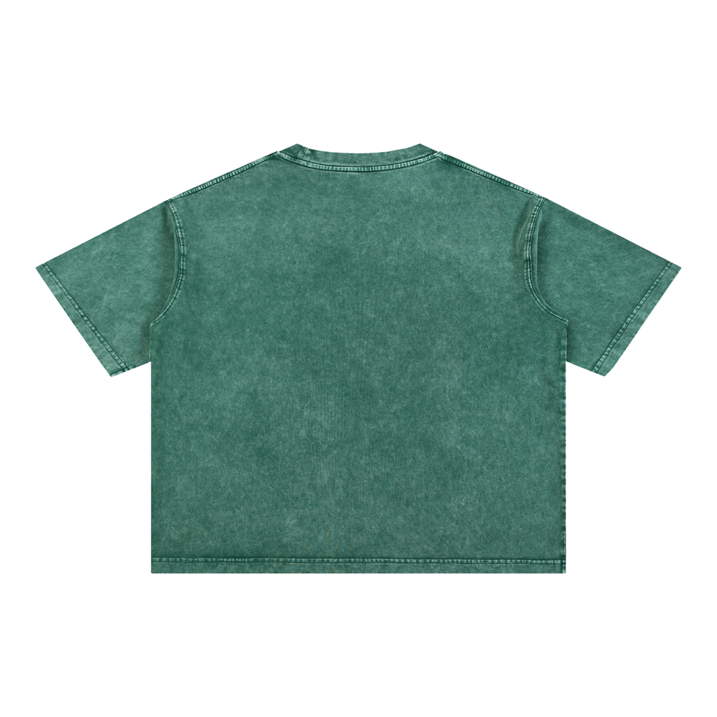 Mineral Wash Boxy Cotton T-Shirt (No Logo)