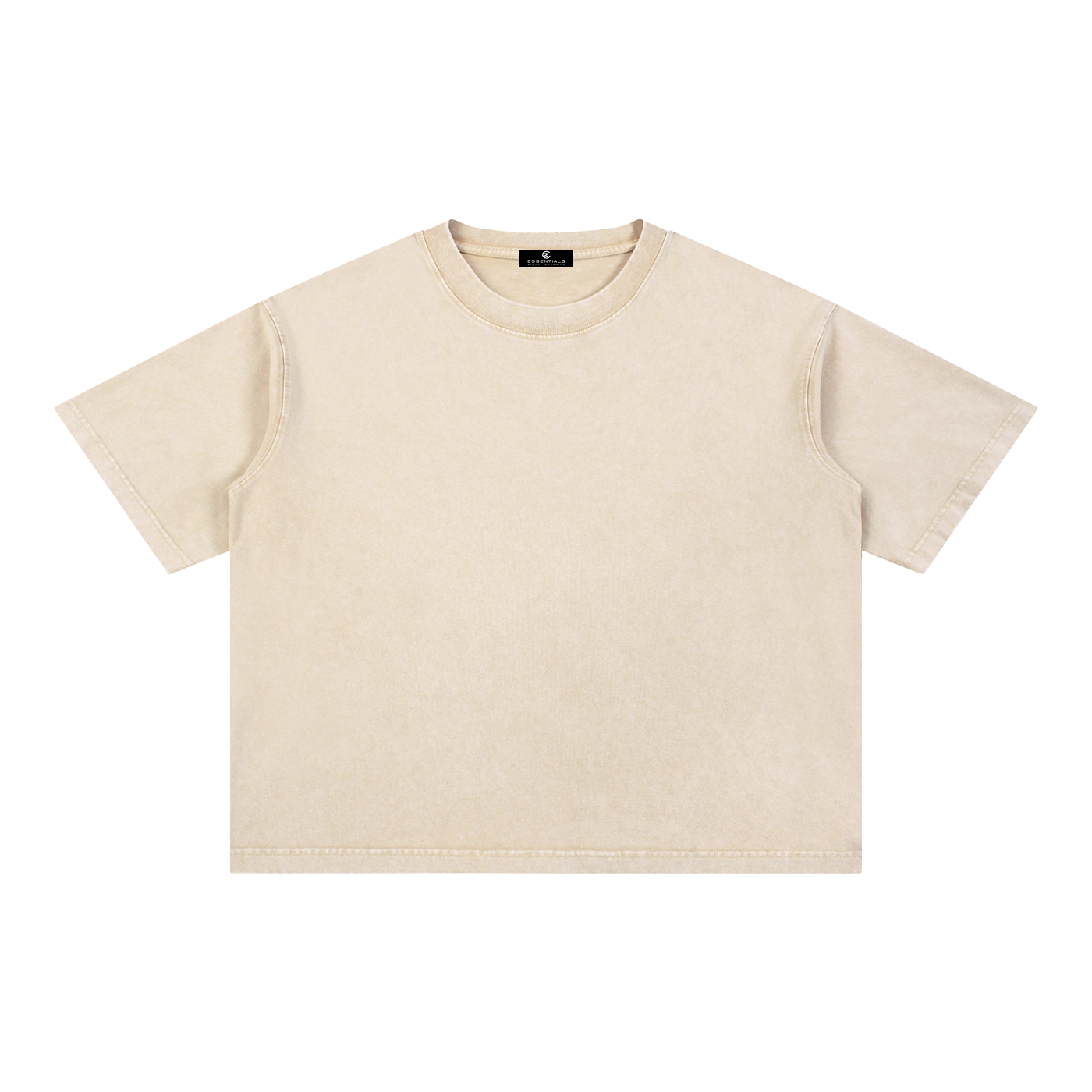 Mineral Wash Boxy Cotton T-Shirt (No Logo)