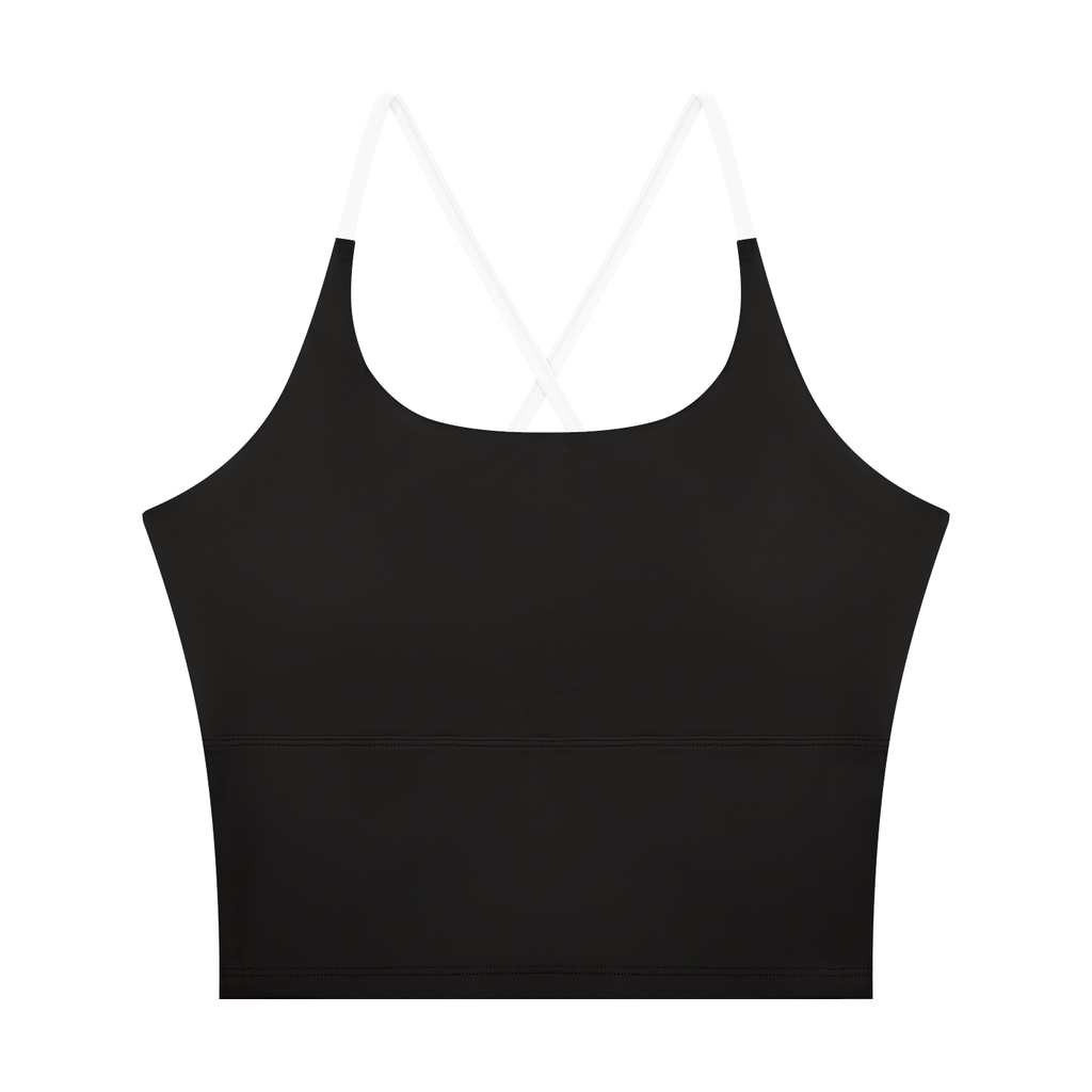 Camiseta de yoga con bloques de color para mujer