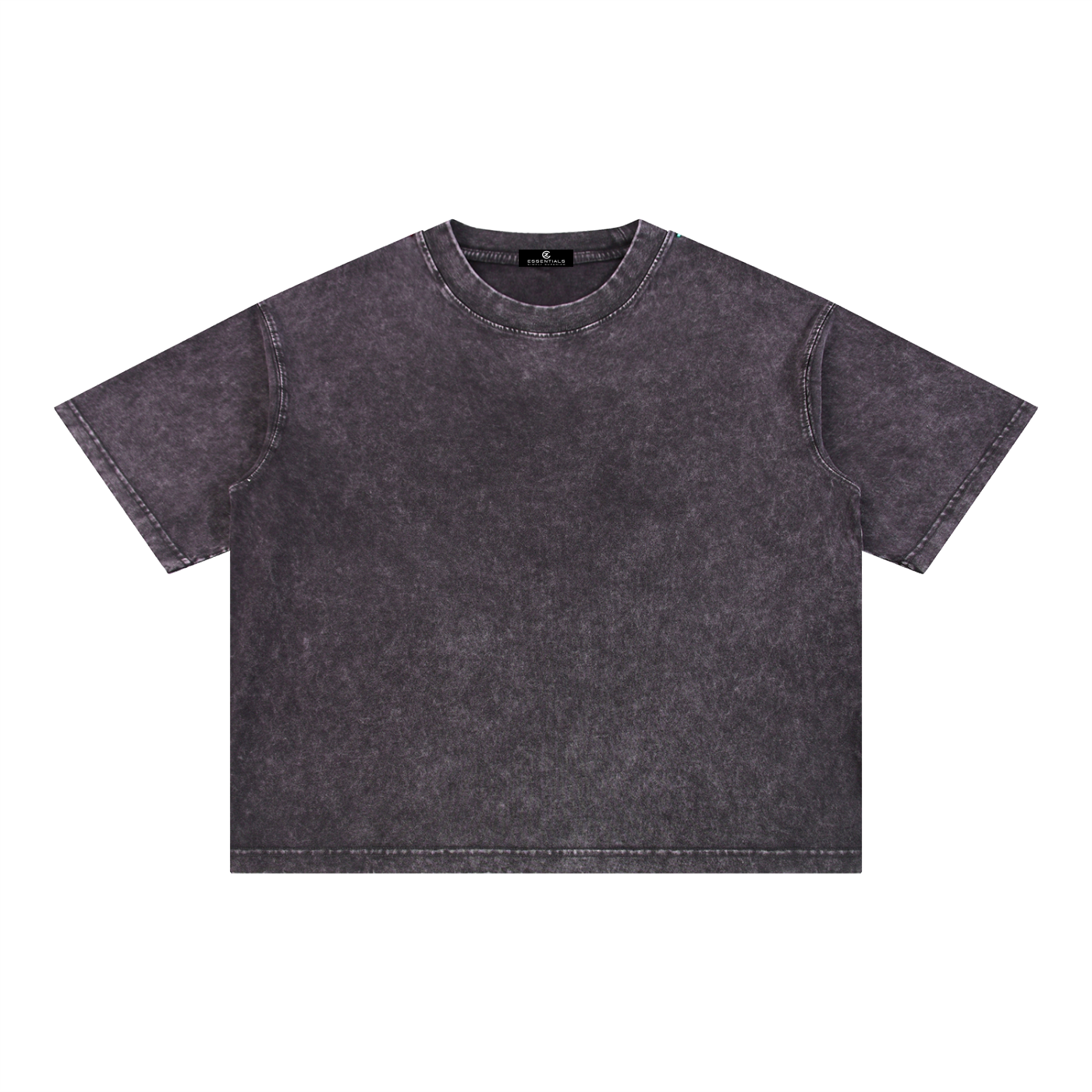 Mineral Wash Boxy Cotton T-Shirt (No Logo)