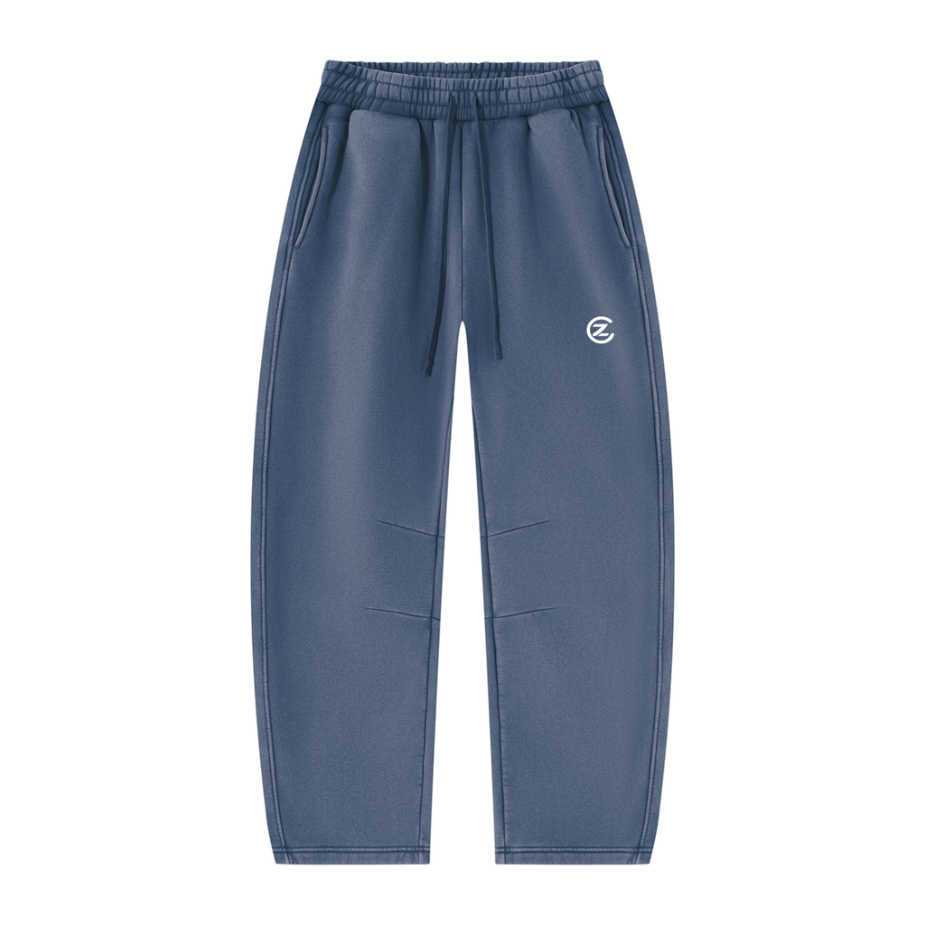 Unisex Vintage Wash Barrel Leg Fleece Sweatpants