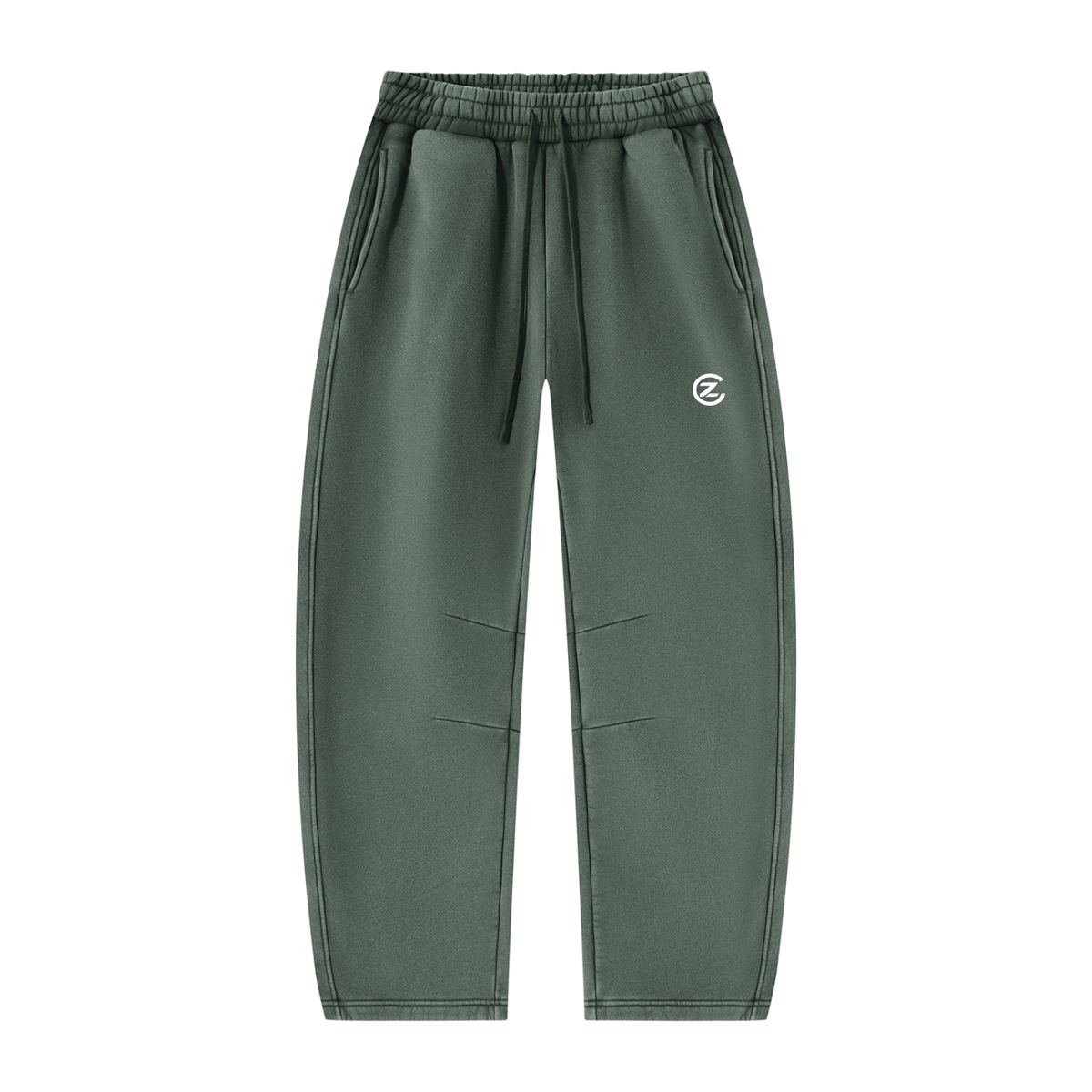 Unisex Vintage Wash Barrel Leg Fleece Sweatpants