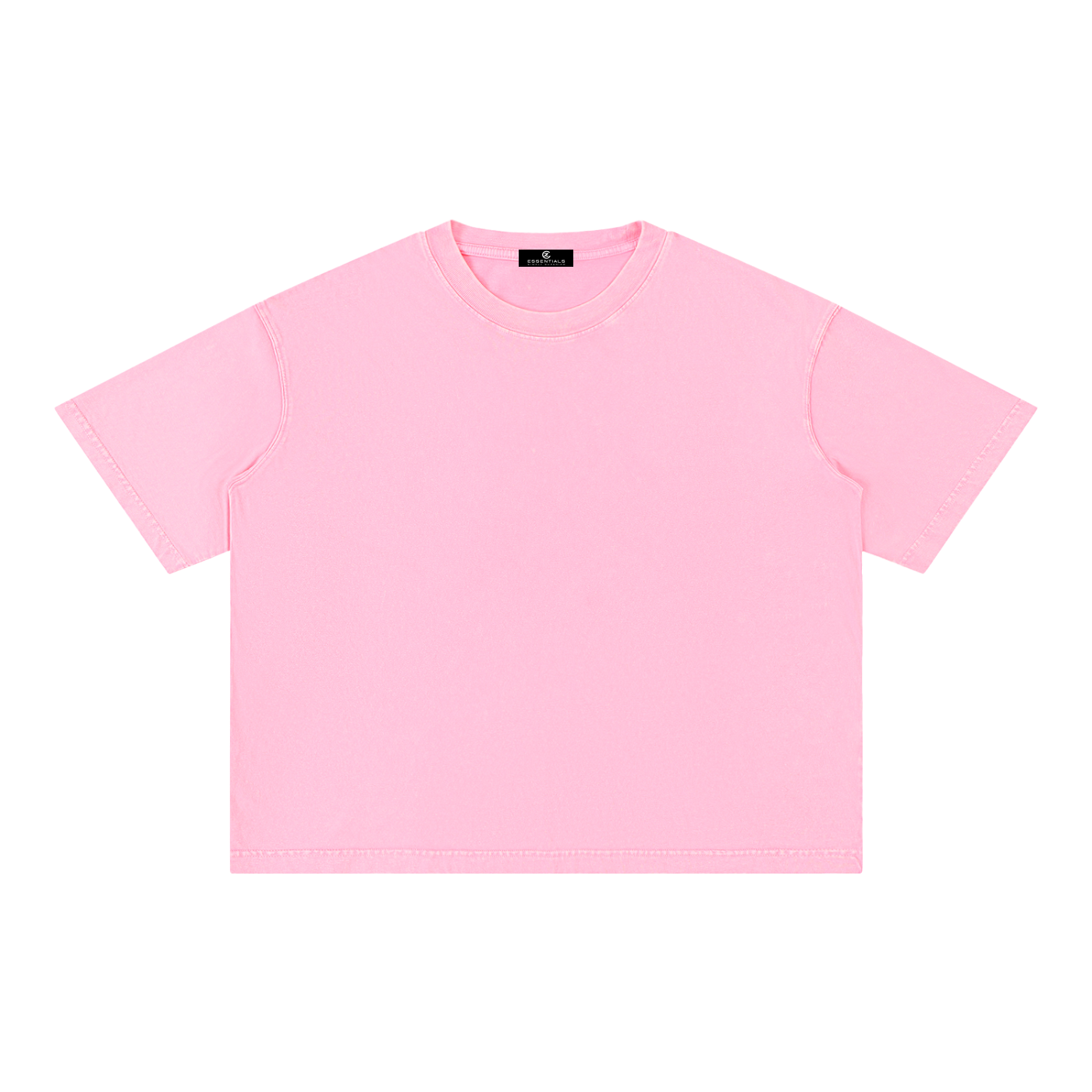 Mineral Wash Boxy Cotton T-Shirt (No Logo)