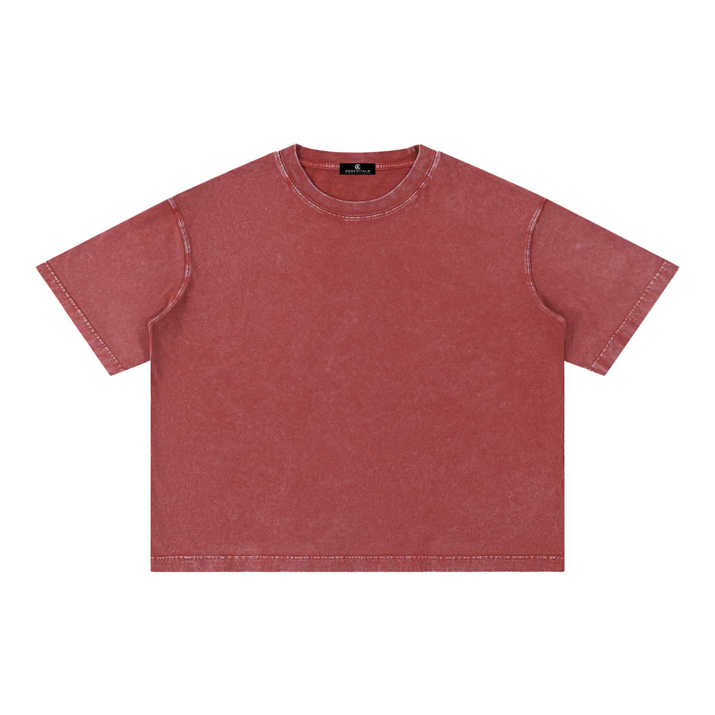 Mineral Wash Boxy Cotton T-Shirt (No Logo)