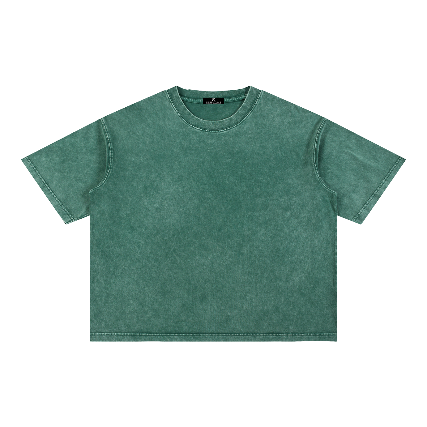 Mineral Wash Boxy Cotton T-Shirt (No Logo)